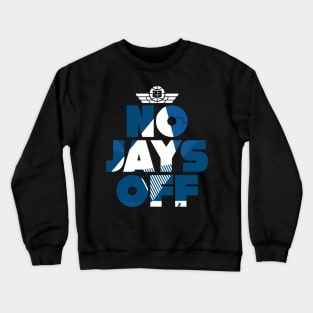 Jay Every Day Dark Marina Blue Retro Art Crewneck Sweatshirt